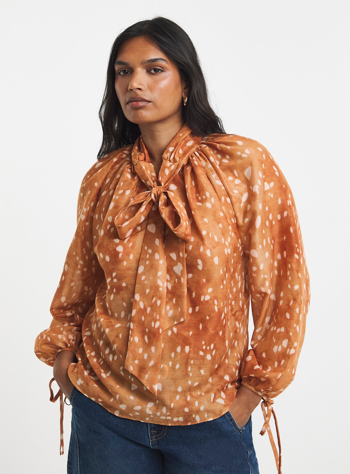 SIMPLY BE Animal Print Blouse 26 - Image 1 thumbnail